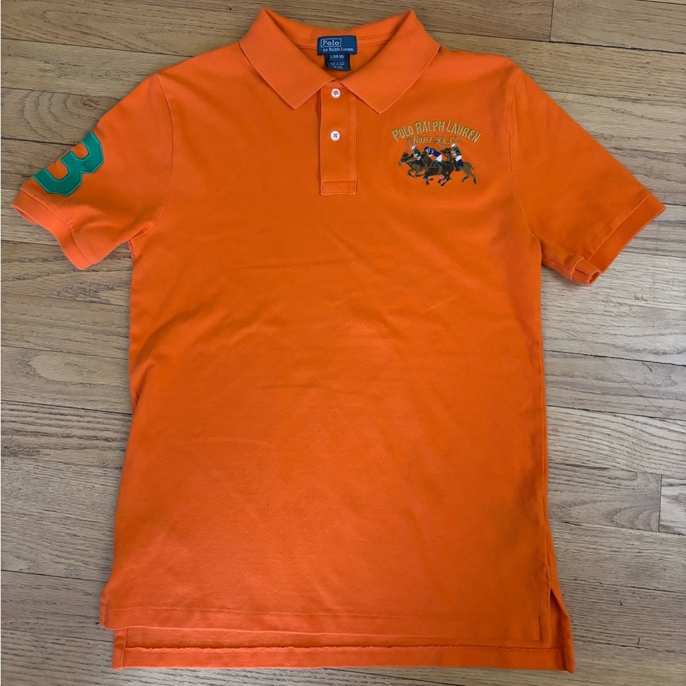 Polo by Ralph Lauren Orange Boy Kid’s Shirt size Large 14-16